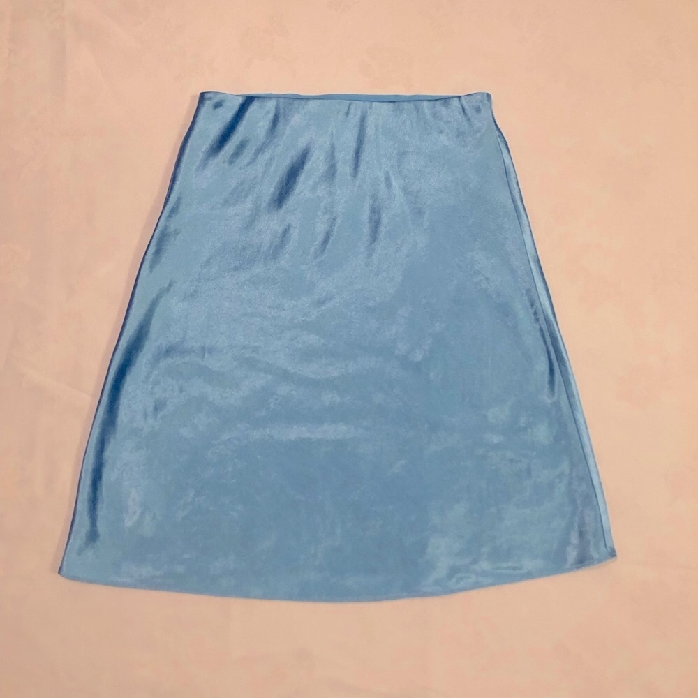 Babaton Satin Sky Blue Skirt - Size 00